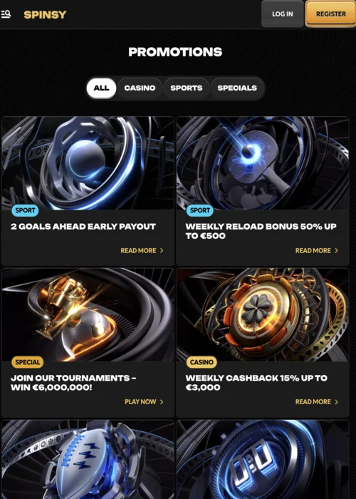 >Spinsy Casino Welcome Bonus